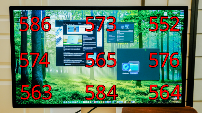 Helligkeit des Displays in cd/m²(Bild: Oliver Nickel/Golem)