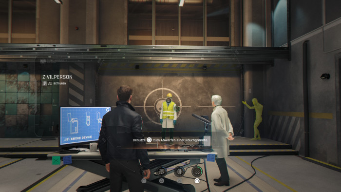 Im Labor von Q übt Bond den Umgang mit Gadgets. (Bild: IO Interactive / Screenshot: Golem)