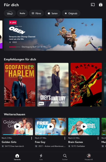 So ist der Disney-Channel in das Abo von Disney+ integriert. (Bild: Disney/Screenshot: Golem)