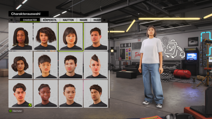 Zum Spielbeginn wählen wir unser Alter Ego. (Bild: Microsoft; Screenshot: Golem)