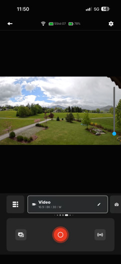 Hier steuern wir die Mission 1 Pro per App. (Bild: Gopro / Screenshot: Golem)