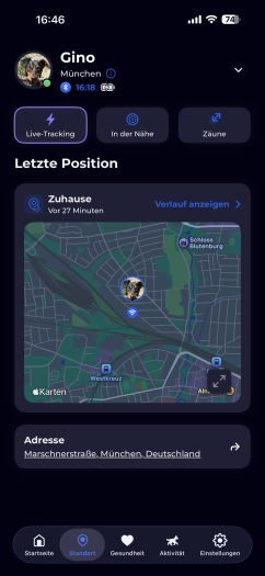 Die Anzeige des Standorts funktioniert sehr gut. (Bild: Invoxia/Screenshot: Golem)