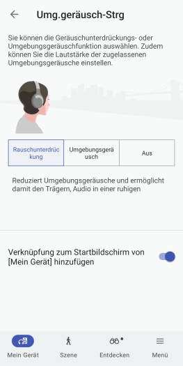 Die ANC-Leistung der WH-1000XX ist für ein Sony-Spitzenprodukt leider gering. (Bild: Sony/Screenshot: Golem)