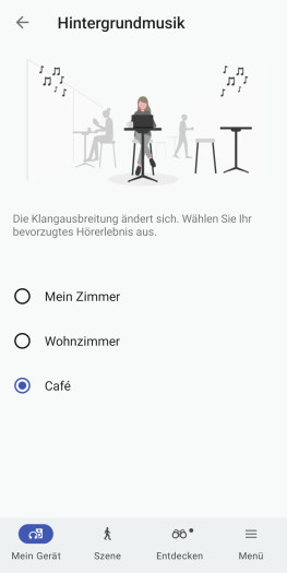 Diese Hintergrundmusikeffekte stehen zur Auswahl. (Bild: Sony/Screenshot: Golem)