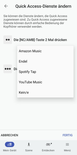 Auch das neue Sony-Produkt unterstützt wieder Quick-Access-Dienste. (Bild: Sony/Screenshot: Golem)