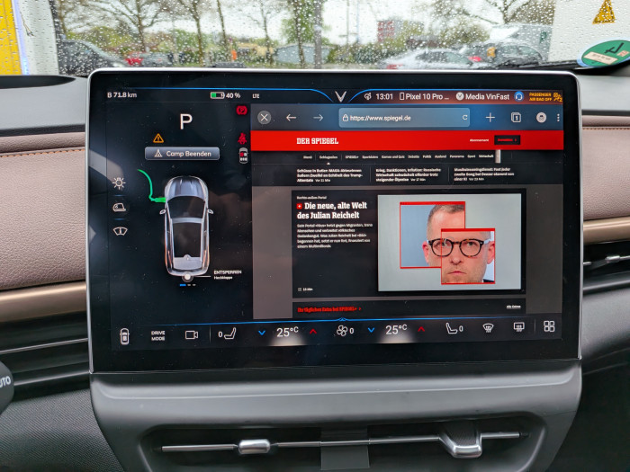 Das Infotainmentsystem hat auch einen Browser. (Bild: Tobias Költzsch/Golem)