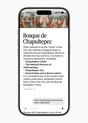 Apple Siri mit KI-Funktionen (Bild: Apple)