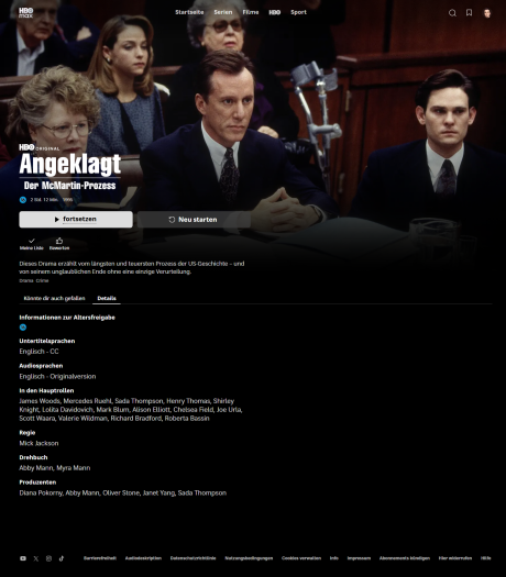 Der Film Angeklagt - Der McMartin-Prozess hat trotz deutschen Titels weiterhin keine deutsche Tonspur. (Bild: Warner Bros./Screenshot: Golem)