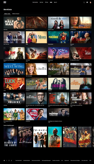 Die Merkliste von HBO Max lässt sich nicht umsortieren. (Bild: Warner Bros./Screenshot: Golem)