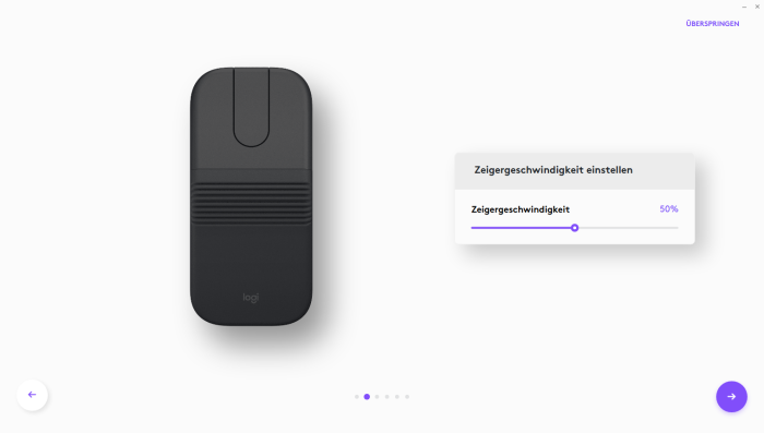 Die Einrichtung der Mobi Fold mit Options+ (Bild: Logitech/Screenshot: Golem)