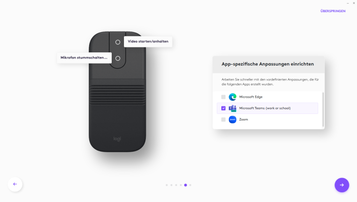 In einigen Programmen lassen sich die Tasten anders belegen. (Bild: Logitech/Screenshot: Golem)