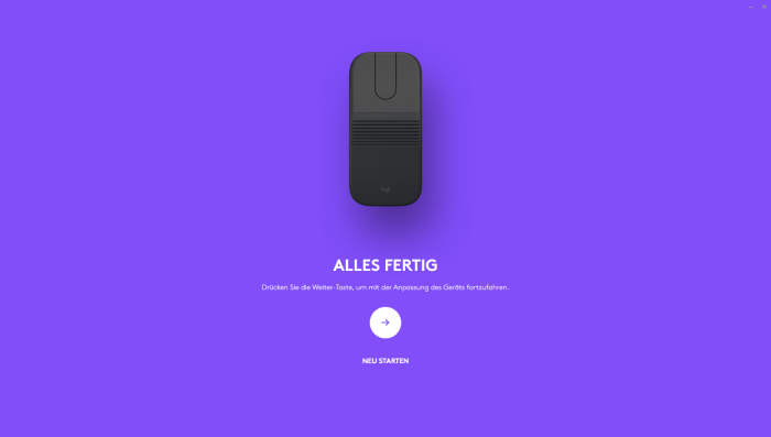 Die Einrichtung der Mobi Fold mit Options+ (Bild: Logitech/Screenshot: Golem)