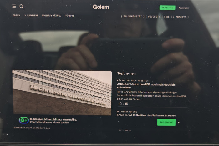 Internetseiten können ebenfalls aufgerufen werden. (Foto: Friedhelm Greis/Golem)