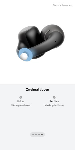 Die Shokz-App erklärt die Nutzung der Open Dots 2 sehr gut. (Bild: Shokz/Screenshot: Golem)