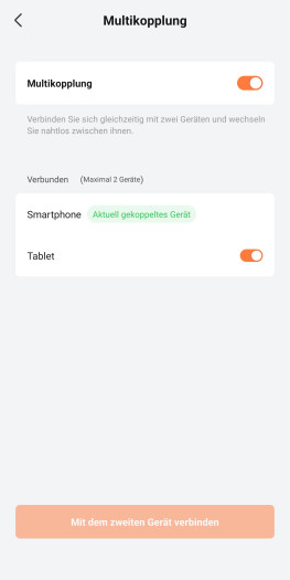 Bei den Open Dots Air lässt sich Bluetooth Multipoint bei Bedarf abschalten. (Bild: Shokz/Screenshot: Golem)