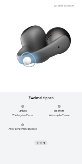 Die Shokz-App erklärt die Nutzung der Open Dots Air sehr gut. (Bild: Shokz/Screenshot: Golem)