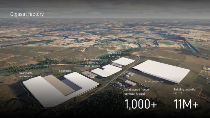 In Bastrop, Texas, soll ein eigenes Werk für KI-Satelliten gebaut werden. (Bild: SpaceX)