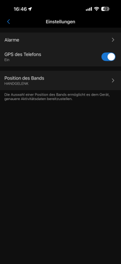 GPS für Aktivitäten muss erst eingeschaltet werden. (Bild: Garmin / Screenshot: Golem)