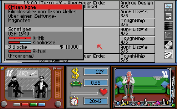 Mit Drag-and-Drop funktioniert die Programm- und Werbeplanung auch heute noch überraschend gut. (Bild: Rainbow Arts; Screenshot: Medienagentur Plassma/Olaf Bleich)