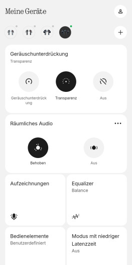 Der Transparenzmodus der Ear (3a) liefert tolle Ergebnisse. (Bild: Nothing/Screenshot: Golem)