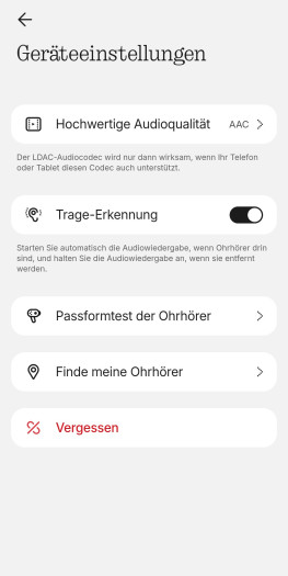 Die Ohrerkennung ist auch bei den Ear (3a) nicht praxistauglich. (Bild: Nothing/Screenshot: Golem)