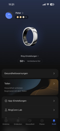 Die Optionen für Gen 3 können wir hier einstellen. (Bild: Ringconn / Screenshot: Golem)
