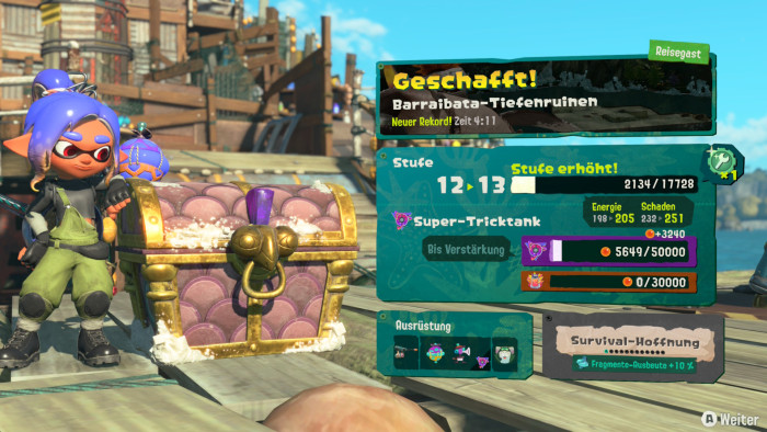 Nach jedem Einsatz gibt es eine Auswertung. (Bild: Nintendo / Screenshot: Golem)
