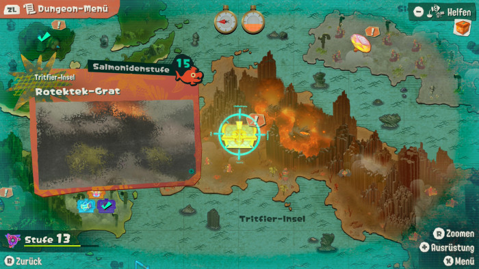 Auf der Karte sehen wir den nächsten Einsatzort. (Bild: Nintendo / Screenshot: Golem)
