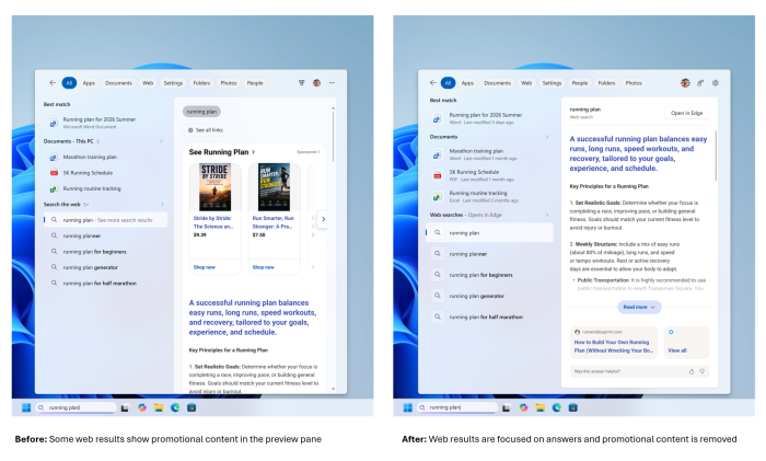 Neue Suche in Windows 11 (Bild: Microsoft)