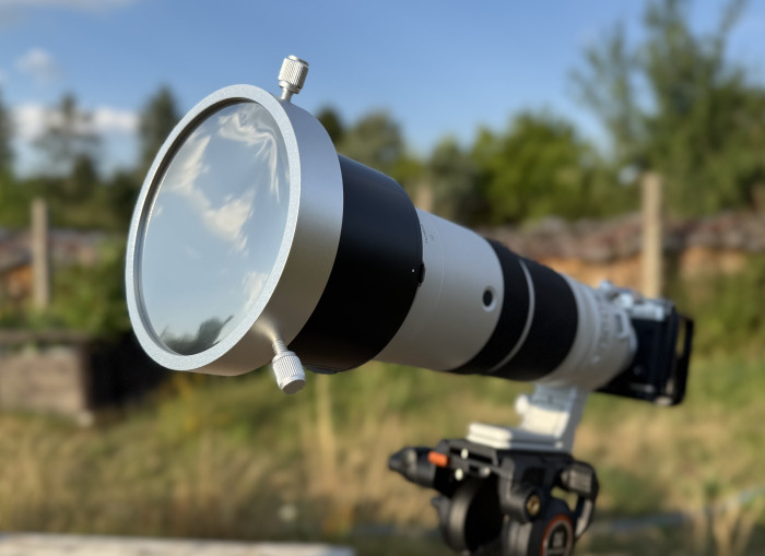Kamera mit Sonnenfilter (Bild: Mario Keller)