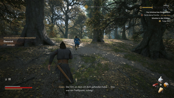 Coen folgt einer anderen Figur bis zum nächsten Missionspunkt. (Bild: Revel Wolves / Screenshot: Golem)