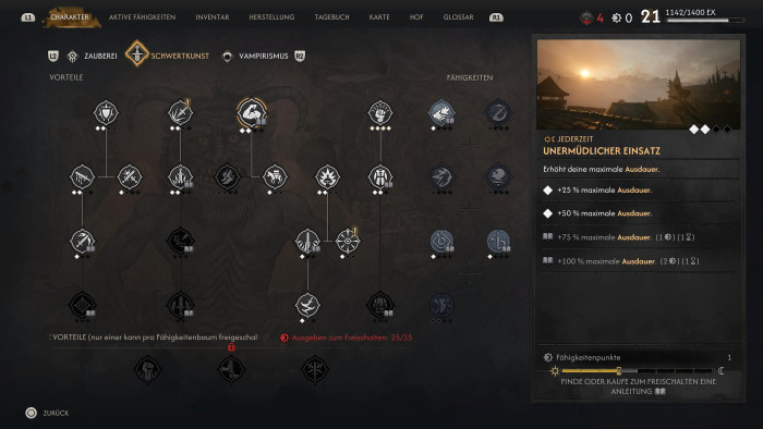 Der Talentbaum ist schön übersichtlich. (Bild: Revel Wolves / Screenshot: Golem)