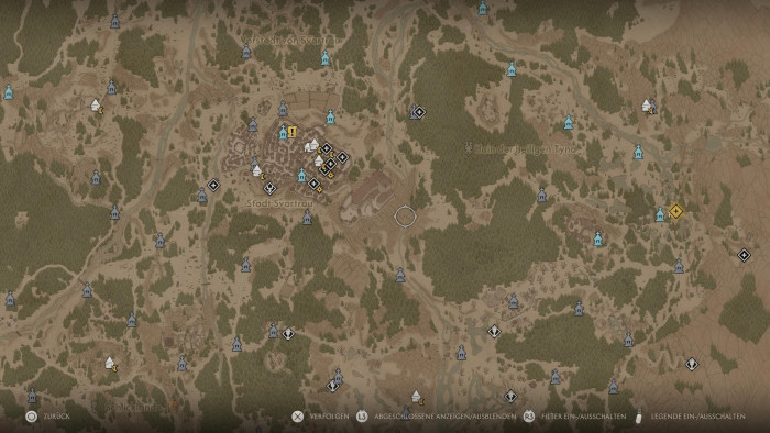 Die Übersichtskarte ist gut gefüllt. (Bild: Revel Wolves / Screenshot: Golem)