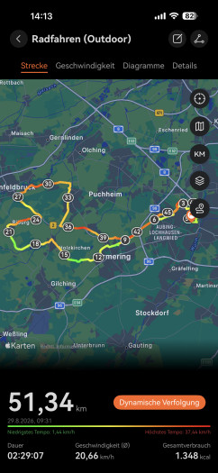 Hier sehen wir unser Training in der App. (Bild: Huawei / Screenshot: Golem)