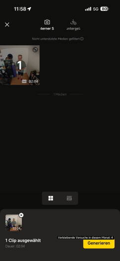 Die 3D-Räume werden in der Cloud auf Basis unserer Aufnahme berechnet. (Bild: Insta360 / Screenshot: Golem)