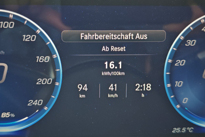 Der Verbrauch auf der Landstraße war mit 16,1 kWh/100 km akzeptabel. (Friedhelm Greis/Golem) 