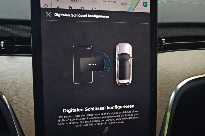 Der digitale Schlüssel lässt sich auf ein Smartphone mit UWB-Modul übertragen. (Foto: Friedhelm Greis/Golem) 