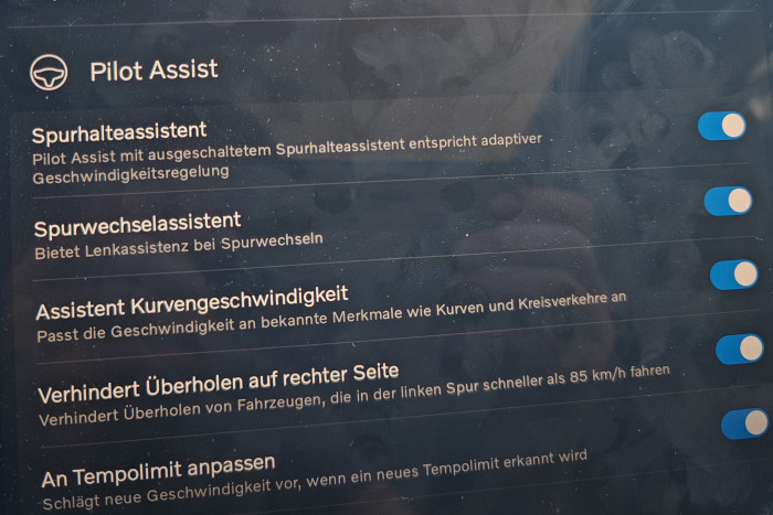 Der optionale Pilot Assist funktionierte recht zuverlässig, von der Verkehrszeichenerkennung abgesehen. (Foto: Friedhelm Greis/Golem) 