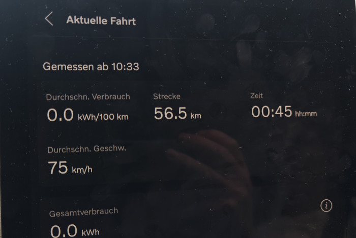 Beim Abstieg wurde dagegen viel Strom rekuperiert und auf fast 60 km nichts verbraucht. (Foto: Friedhelm Greis/Golem) 