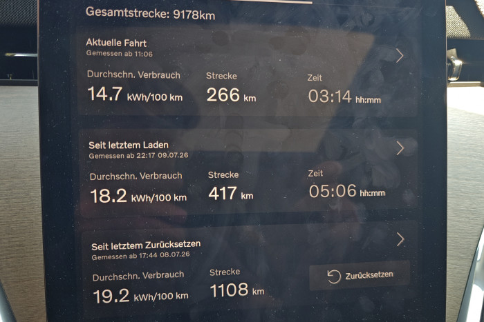 Bei der Überquerung der Alpen von Bregenz in Richtung Ligurien war der Verbrauch niedriger als auf der Autobahn. (Foto: Friedhelm Greis/Golem) 