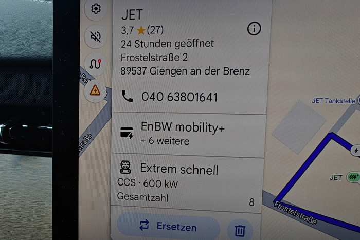 Die angezeigte Ladeleistung von 600 kW stimmte nicht mit der Realität überein. (Foto: Friedhelm Greis/Golem) 