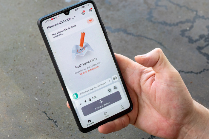 Die App von Navimow kann auch mehr als ein Gerät verwalten. (Bild: Martin Wolf/Golem)