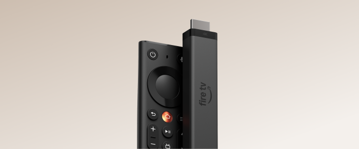 Der neue Fire TV Stick 4K mit Fire-TV-Fernbedienung ohne Spultasten (BIld: Amazon)