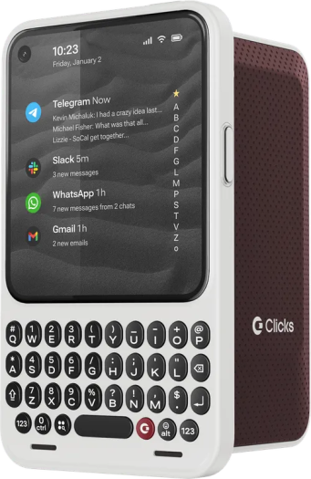 Das Smartphone Communicator hat eine echte Tastatur. (Bild: Clicks)