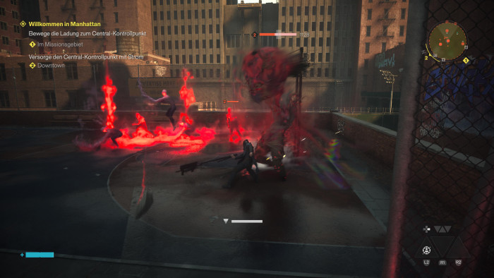 Die Kämpfe sind schick inszeniert. (Bild: Remedy / Screenshot: Golem)