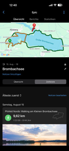 Hier sehen wir das fertige Epic-Abenteuer-Wochenende. (Bild: Garmin/Screenshot: Golem)