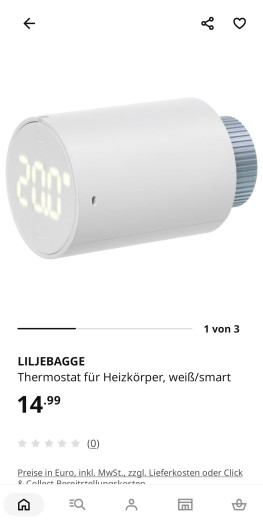 Liljebagge ist bereits in der Ikea-Smartphone-App gelistet. (Bild: Ikea/Screenshot: Golem)