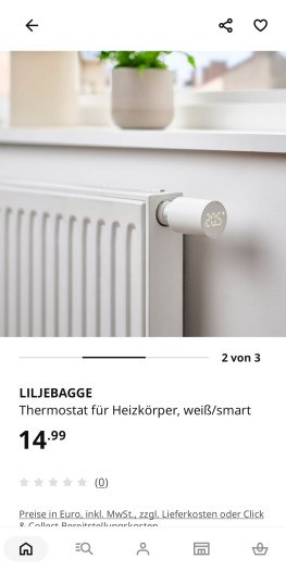 Liljebagge ist bereits in der Ikea-Smartphone-App gelistet. (Bild: Ikea/Screenshot: Golem)