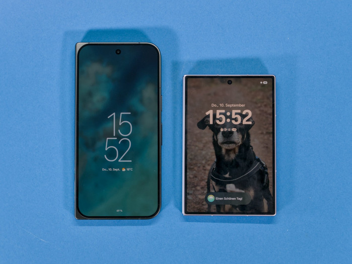 Das neue Samsung-Foldable ist breiter und weniger hoch. (Bild: Tobias Költzsch/Golem)
