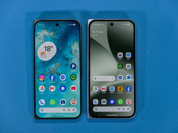 Die Unterschiede zwischen dem Vorgänger und dem neuen Fold von Google sind äußerlich minimal. (Bild: Tobias Költzsch/Golem)